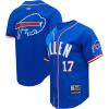 Pro Standard Men’s Josh Allen Royal Buffalo Bills Mesh Button-Up Baseball Jersey, XX-Large