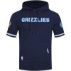 Pro Standard Mens NBA Classic Chenille Cotton Double Knit Short Sleeve Hoodie(Midnight Navy)