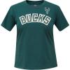 Pro Standard NBA Womens Womens NBA Classic Chenille Cotton Short Sleeve Slim Tee(Forest Green)