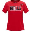 Pro Standard NBA Womens Womens NBA Classic Chenille Cotton Short Sleeve Slim Tee(Red)