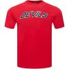 Pro Standard NHL Mens Pro Standard Mens NHL Classic Chenille Short Sleeve Tee(Red)
