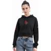 Pro Standard Women’s College Classic Chenille Cropped Pullover Hoodie(Black)