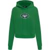 Pro Standard Womens NFL Classic Chenille Brushed Back French Terry Cropped Pullover Hoodie(Kelly Green)