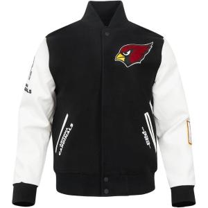 Classic NFL Arizona Cardinals Men’s Wool Varsity Jacket (Black/White) by Pro Standard(Black/White)