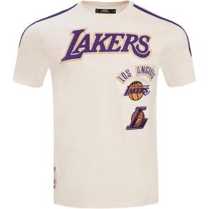 Mens NBA Retro Classics Cotton Taping Tee(Eggshell/ Purple)