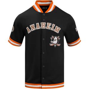 Mens NHL Classic Chenille Button Down(Black/Orange)