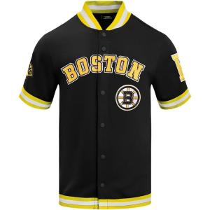 Mens NHL Classic Chenille Button Down(Black/Yellow)