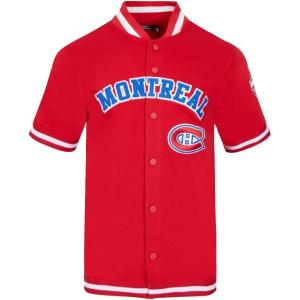 Mens NHL Classic Chenille Button Down(Red)