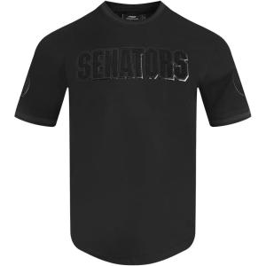 Mens NHL Classic Chenille Short Sleeve Top(Triple Black)