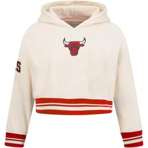 Pro Standard Big Girls NBA Retro Classics Fleece Pull Over Hoodie(Eggshell/ Red)