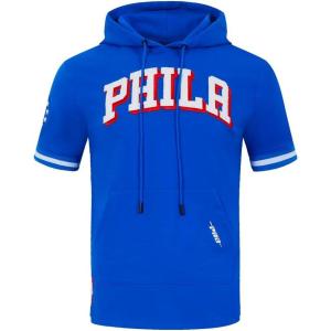 Pro Standard Mens NBA Classic Chenille Cotton Double Knit Short Sleeve Hoodie(Team Color)