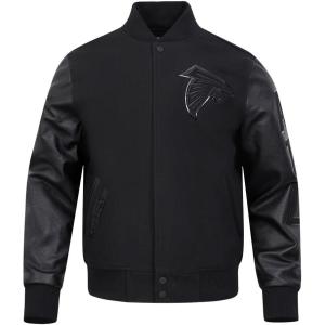 Pro Standard Mens NFL Classic Triple Black Varsity Jacket(Triple Black)