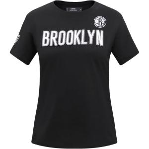 Pro Standard NBA Womens Womens NBA Classic Chenille Cotton Short Sleeve Slim Tee(Black)