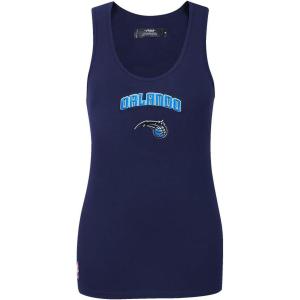 Pro Standard NBA Womens Womens NBA Classic Chenille Cotton Single Jersey Tank Top(Midnight Navy)