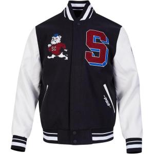 Pro Standard NCAA mens Pro Standard Mens College Classic Chenille Wool Varsity Jacket(Black/White M60030)