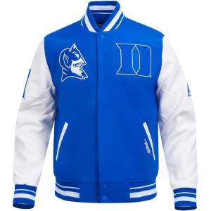 Pro Standard NCAA mens Pro Standard Mens College Classic Chenille Wool Varsity Jacket(Royal Blue/White)