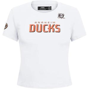 Pro Standard NHL Womens Pro Standard Womens NHL Classic Chenille Short Sleeve Slim Tee(White)