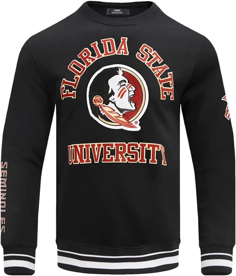 image:imagePro Standard Mens College Classic Chenille Brushed Back French Terry Crewneck SweatshirtBlack