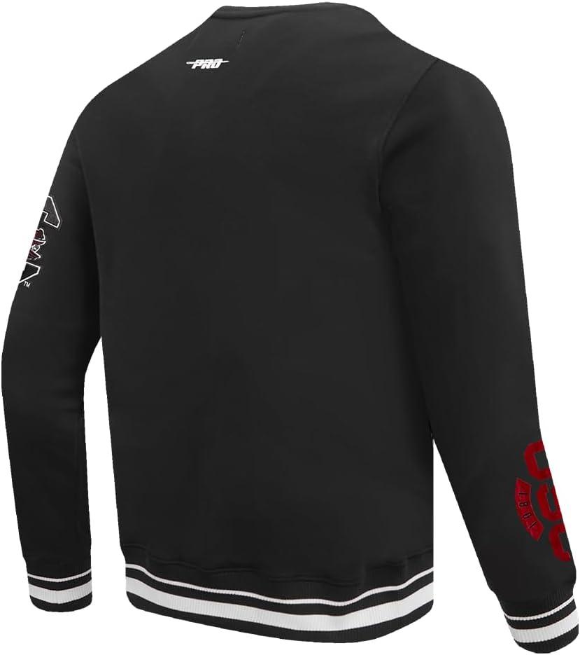 image:imagePro Standard Mens College Classic Chenille Brushed Back French Terry Crewneck SweatshirtBlack