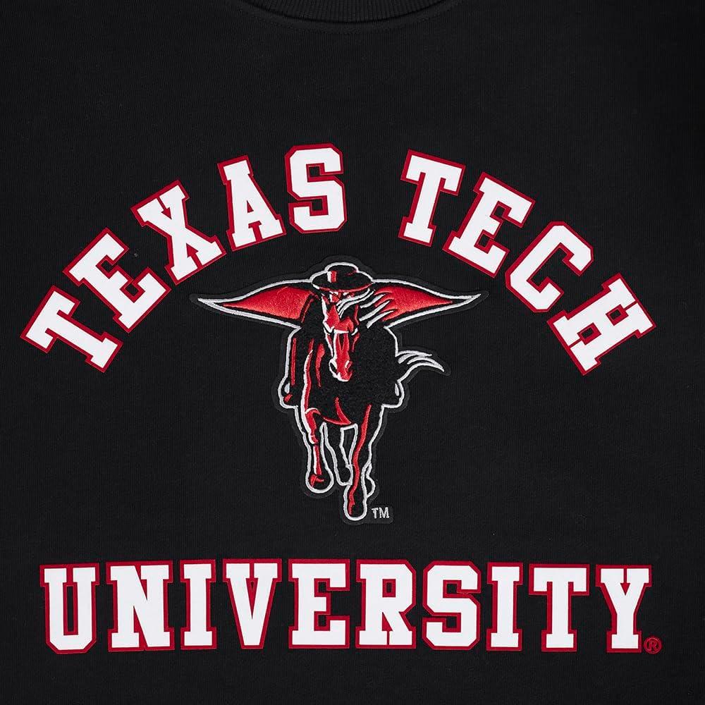 image:imagePro Standard Mens College Classic Chenille Brushed Back French Terry Crewneck SweatshirtBlackRedBlack
