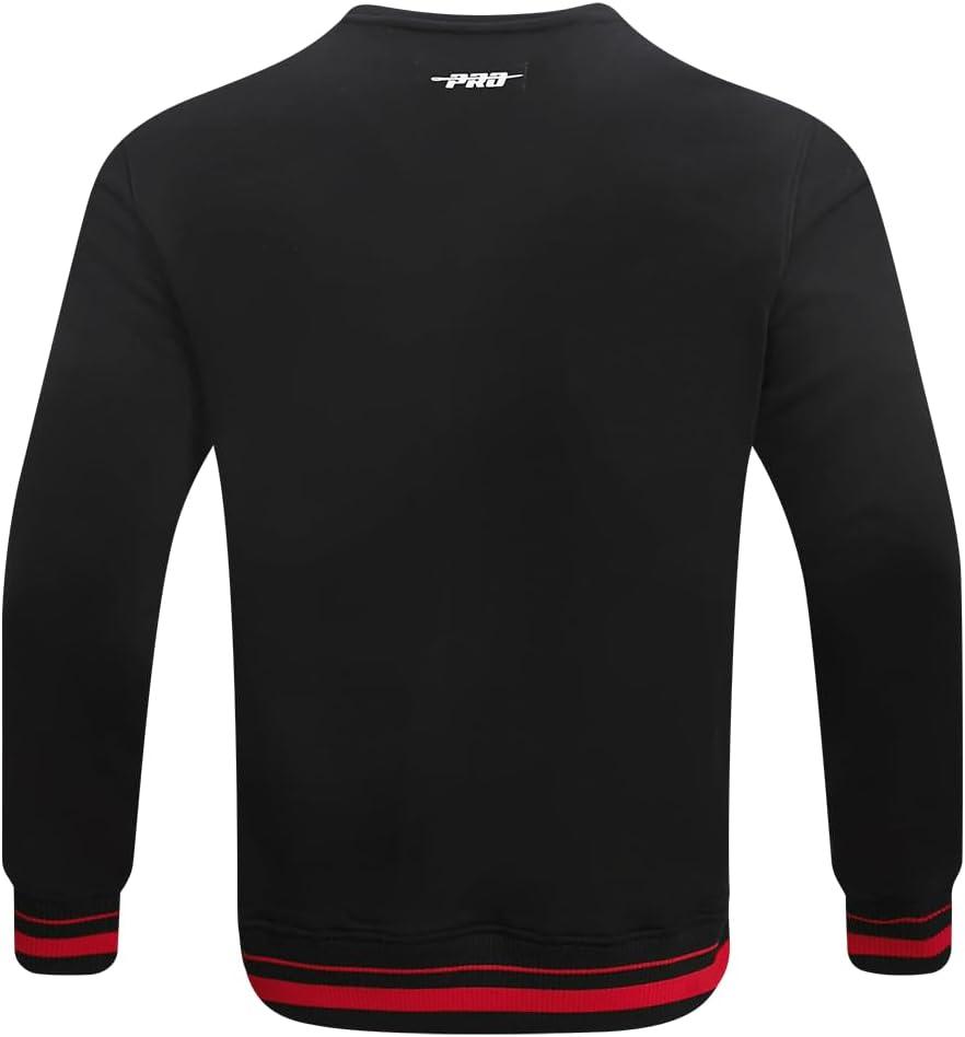 image:imagePro Standard Mens College Classic Chenille Brushed Back French Terry Crewneck SweatshirtBlackRedBlack