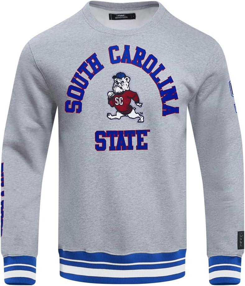 image:imagePro Standard Mens College Classic Chenille Brushed Back French Terry Crewneck SweatshirtHeather GreyDodger Blue