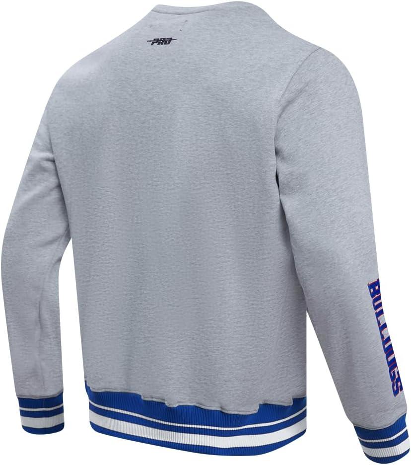 image:imagePro Standard Mens College Classic Chenille Brushed Back French Terry Crewneck SweatshirtHeather GreyDodger Blue