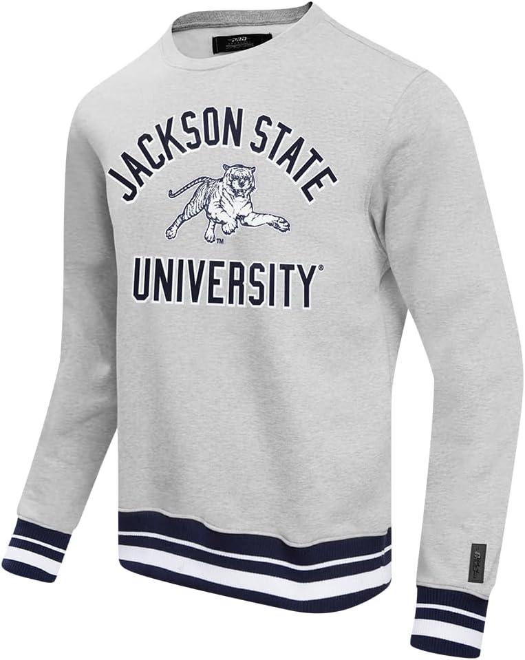 image:imagePro Standard Mens College Classic Chenille Brushed Back French Terry Crewneck SweatshirtHeather GreyMidnight Navy
