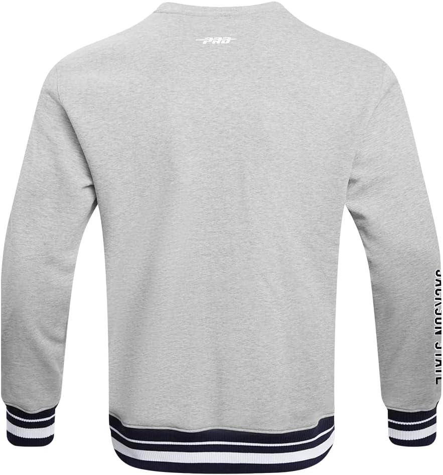 image:imagePro Standard Mens College Classic Chenille Brushed Back French Terry Crewneck SweatshirtHeather GreyMidnight Navy