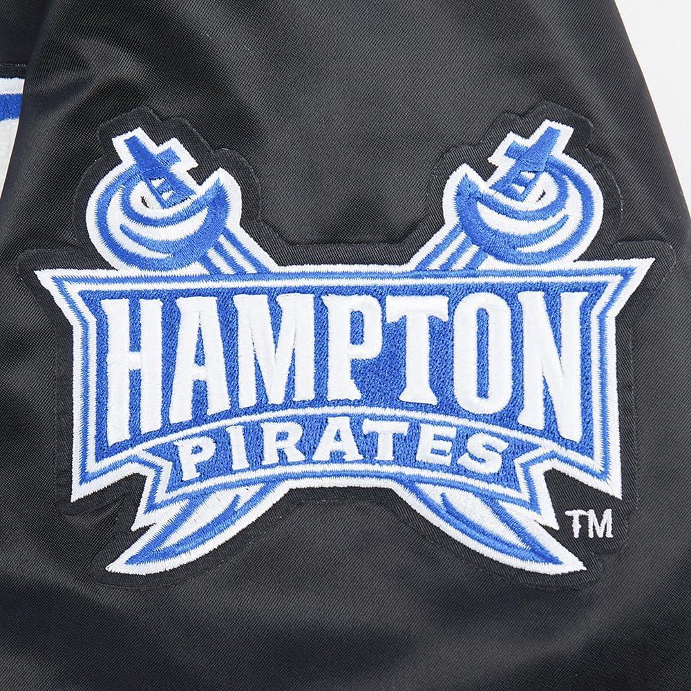 image:imagePro Standard Mens College Classic Chenille Satin JacketBlackRoyal BlueBlack