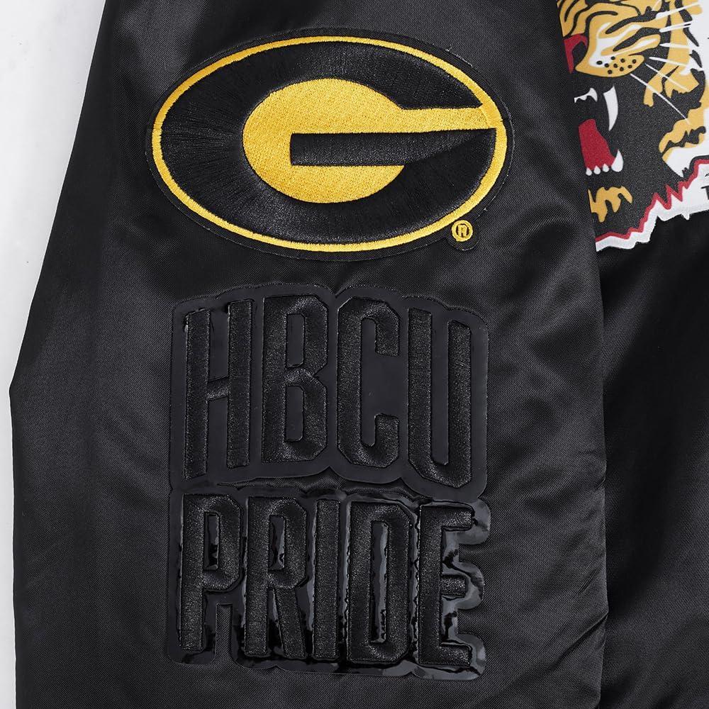 image:imagePro Standard Mens College Classic Chenille Satin JacketBlackYellow