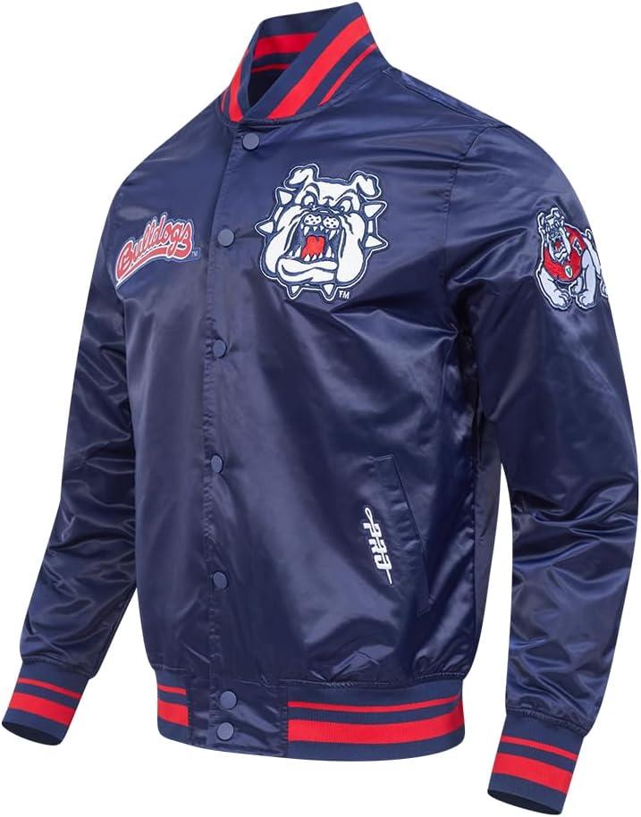 image:imagePro Standard Mens College Classic Chenille Satin JacketMidnight NavyRedMidnight Navy