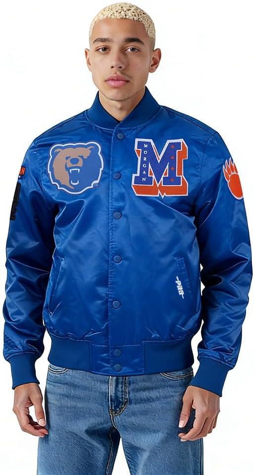 image:imagePro Standard Mens College Classic Chenille Satin JacketRoyal Blue