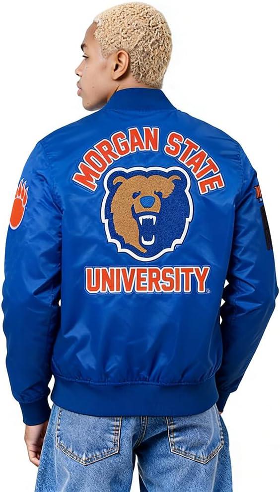 image:imagePro Standard Mens College Classic Chenille Satin JacketRoyal Blue