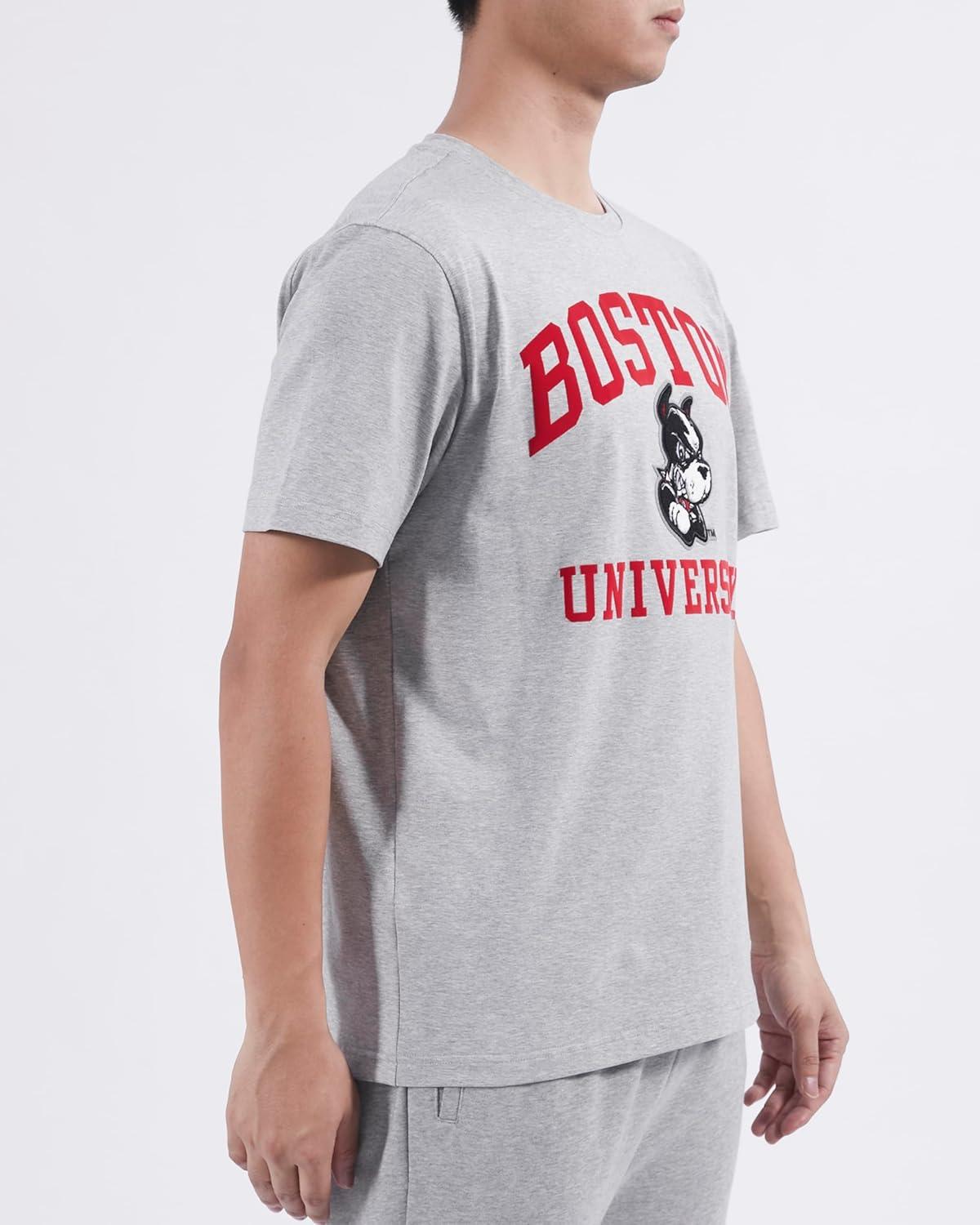 image:imagePro Standard Mens Mens College College Classic Chenille Cotton Single Short Sleeve TeeHeather Grey