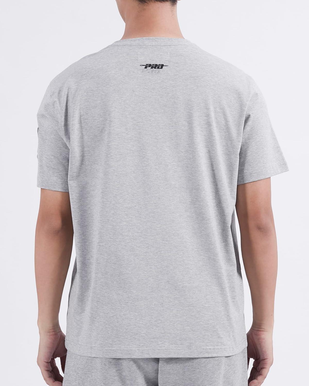 image:imagePro Standard Mens Mens College College Classic Chenille Cotton Single Short Sleeve TeeHeather Grey