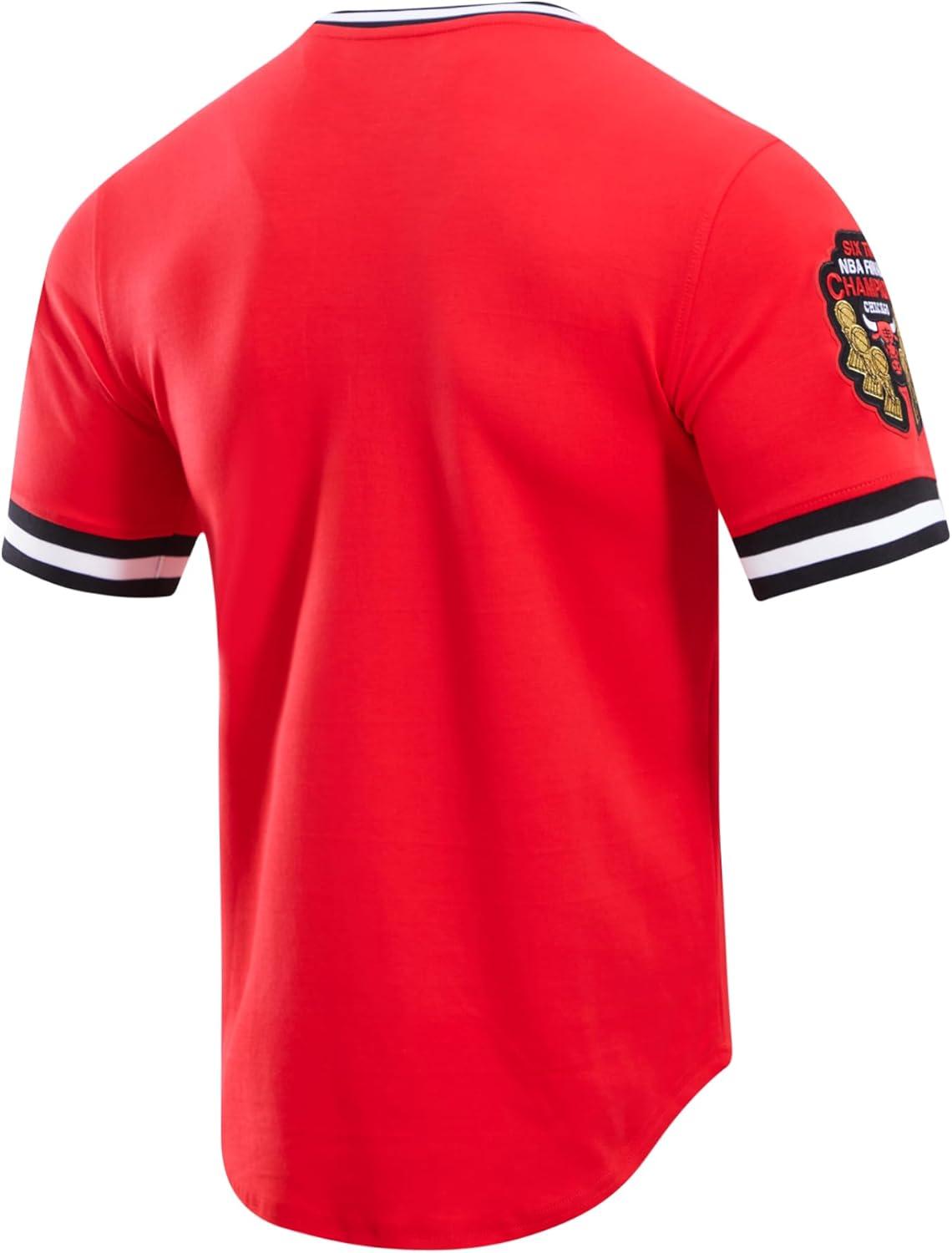 image:imagePro Standard NBA Mens Mens NBA Classic Chenille Cotton Double Knit Short Sleeve TeePrimary Team Color