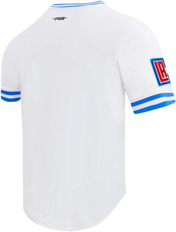 image:imagePro Standard NBA Mens Mens NBA Classic Chenille Cotton Double Knit Short Sleeve TeeWhite