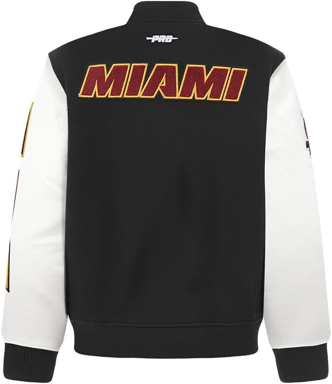 image:imagePro Standard NBA boys Pro Standard Big Boys Nba Classic Chenille Wool Varsity JacketBlackWhite