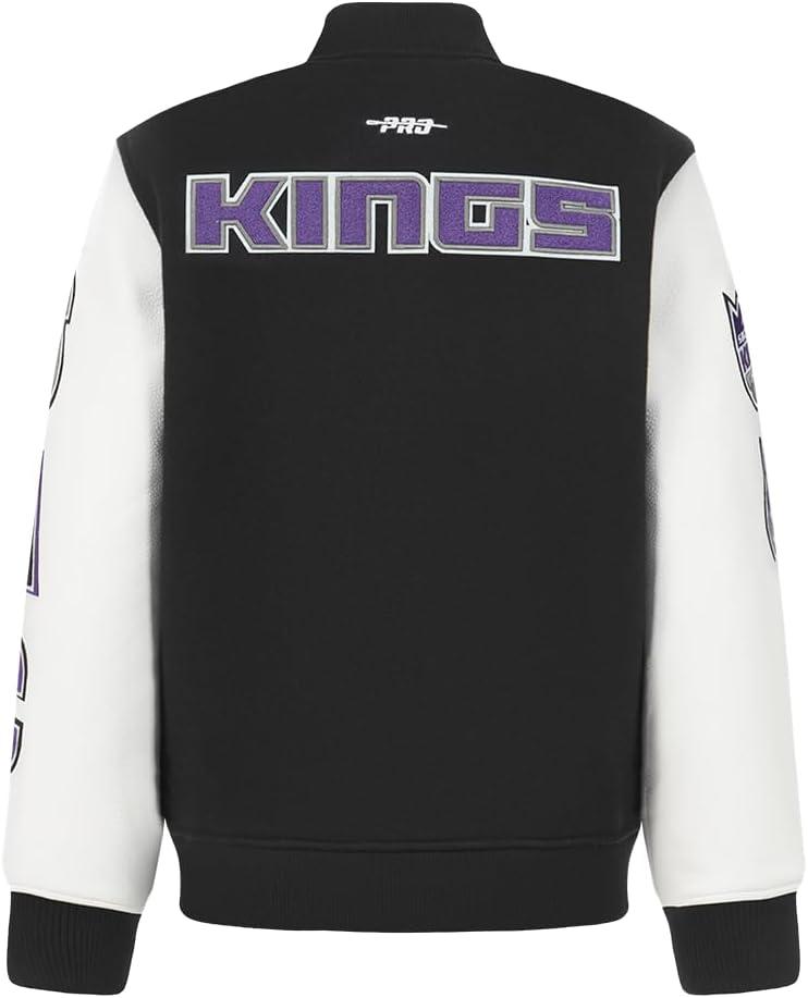 image:imagePro Standard NBA boys Pro Standard Big Boys Nba Classic Chenille Wool Varsity JacketBlackWhite