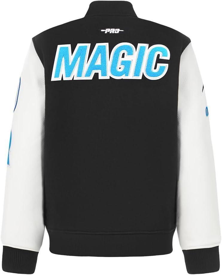 image:imagePro Standard NBA boys Pro Standard Big Boys Nba Classic Chenille Wool Varsity JacketBlackWhite
