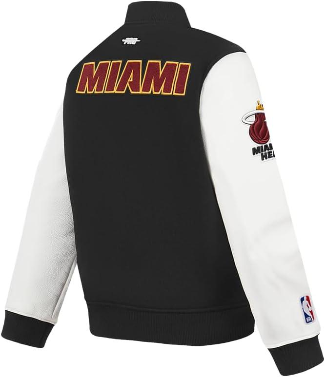 image:imagePro Standard NBA boys Pro Standard Big Boys Nba Classic Chenille Wool Varsity JacketBlackWhite