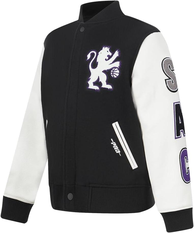 image:imagePro Standard NBA boys Pro Standard Big Boys Nba Classic Chenille Wool Varsity JacketBlackWhite