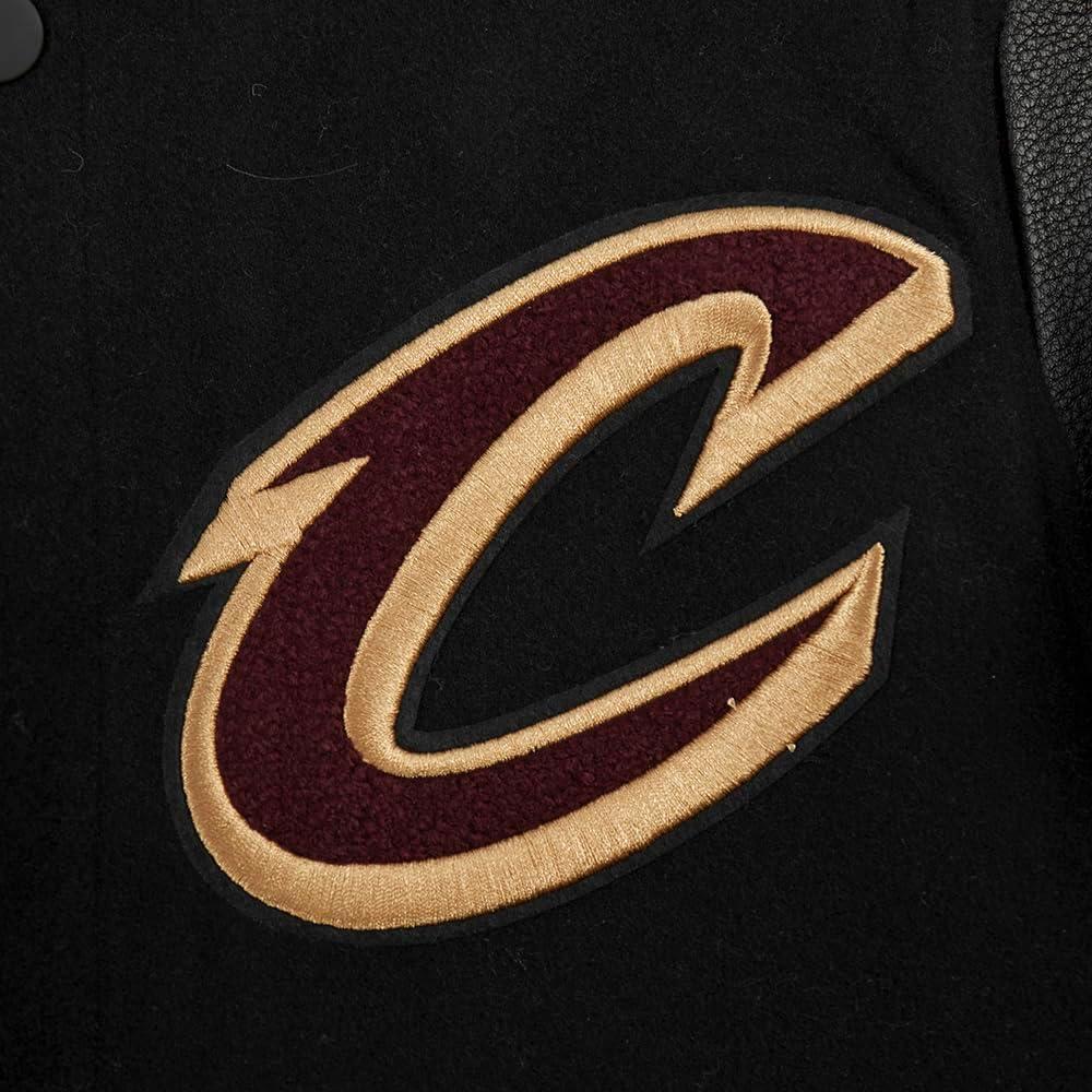 image:imagePro Standard NBA boys Pro Standard Big Boys Nba Classic Chenille Wool Varsity JacketJet Black