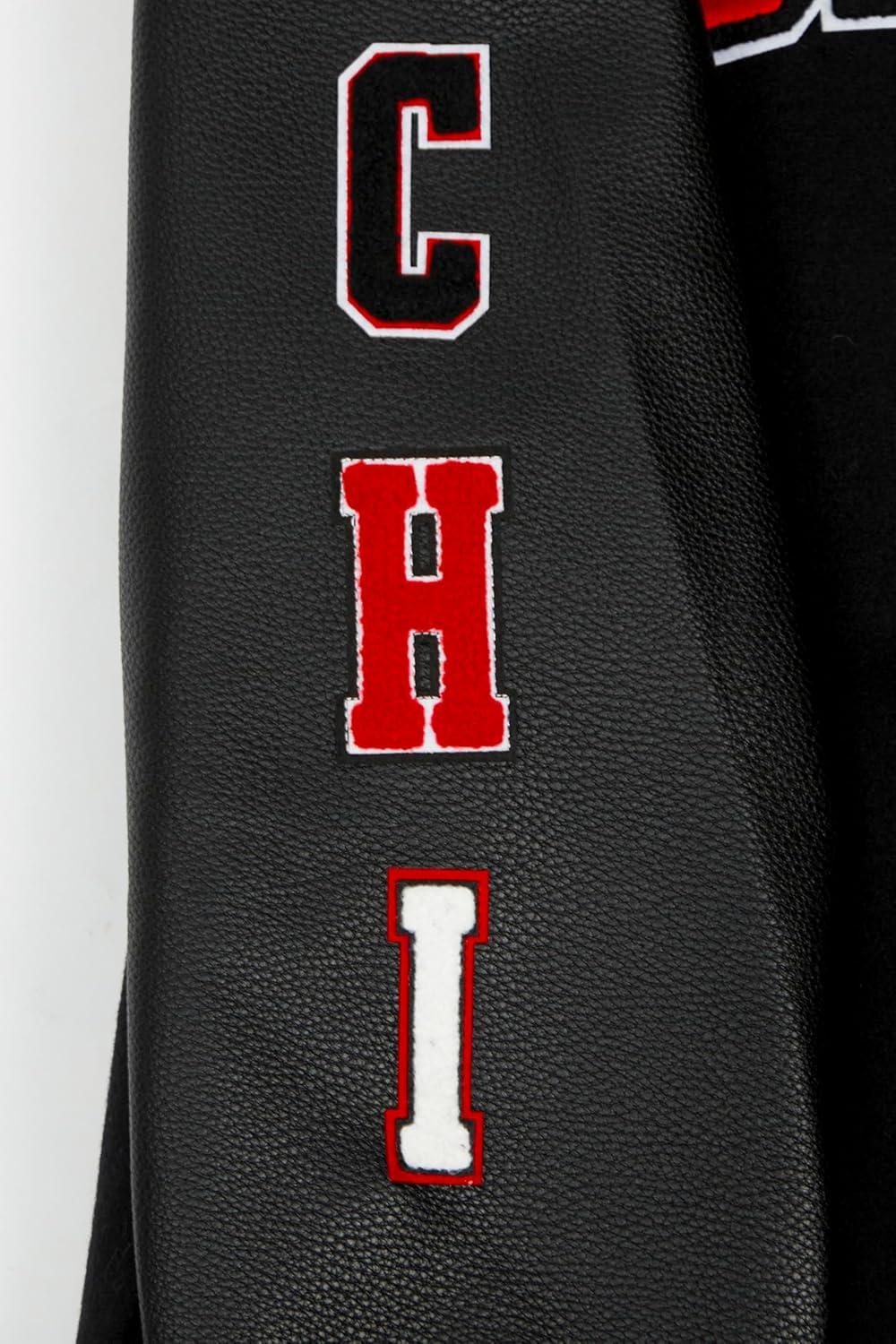 image:imagePro Standard NBA boys Pro Standard Big Boys Nba Classic Chenille Wool Varsity JacketJet Black