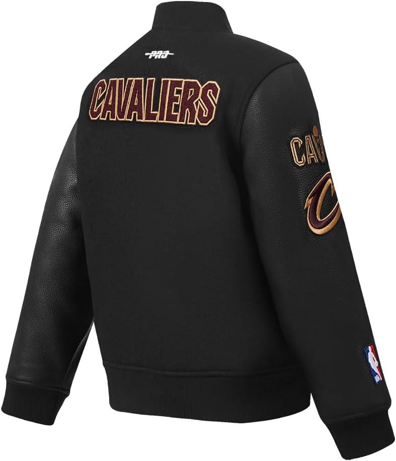 image:imagePro Standard NBA boys Pro Standard Big Boys Nba Classic Chenille Wool Varsity JacketJet Black