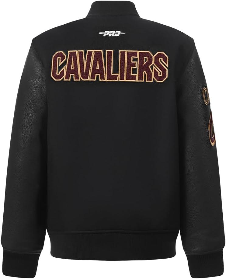 image:imagePro Standard NBA boys Pro Standard Big Boys Nba Classic Chenille Wool Varsity JacketJet Black