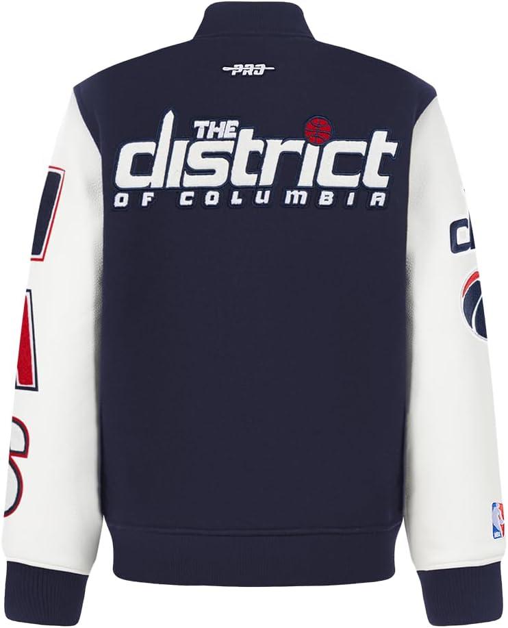 image:imagePro Standard NBA boys Pro Standard Big Boys Nba Classic Chenille Wool Varsity JacketMidnight NavyWhite