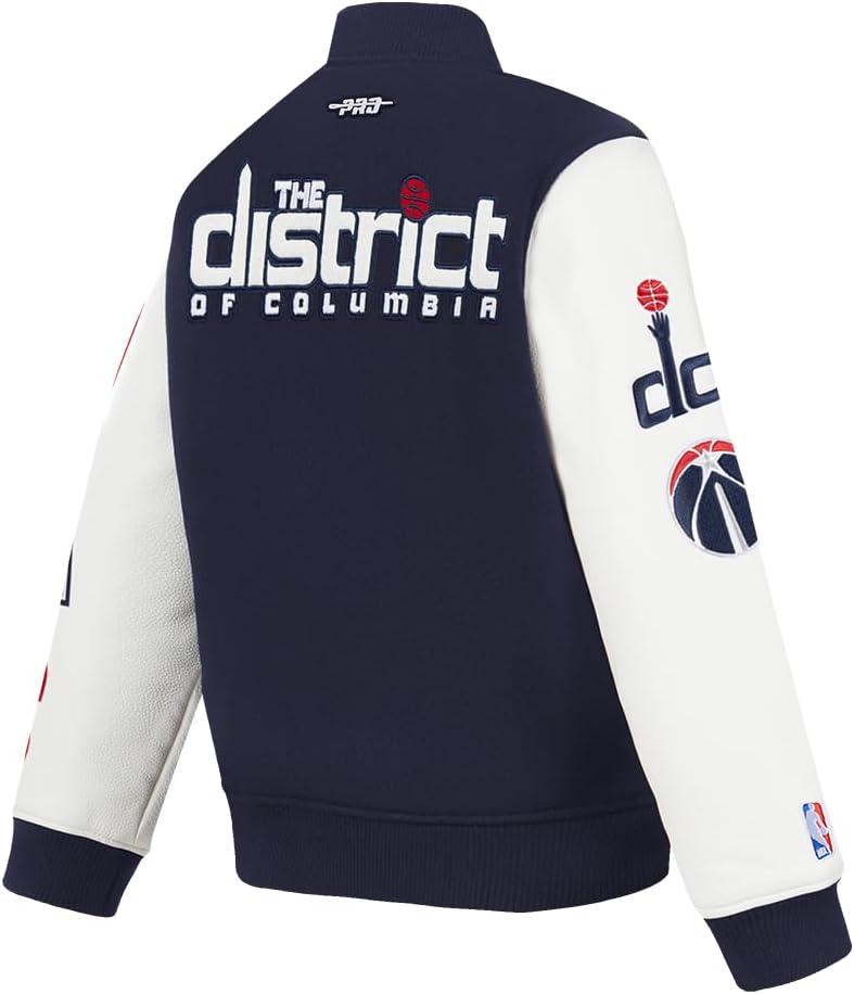 image:imagePro Standard NBA boys Pro Standard Big Boys Nba Classic Chenille Wool Varsity JacketMidnight NavyWhite