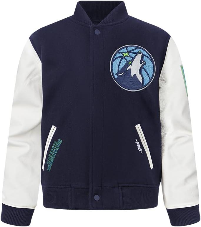 image:imagePro Standard NBA boys Pro Standard Big Boys Nba Classic Chenille Wool Varsity JacketMidnight NavyWhite
